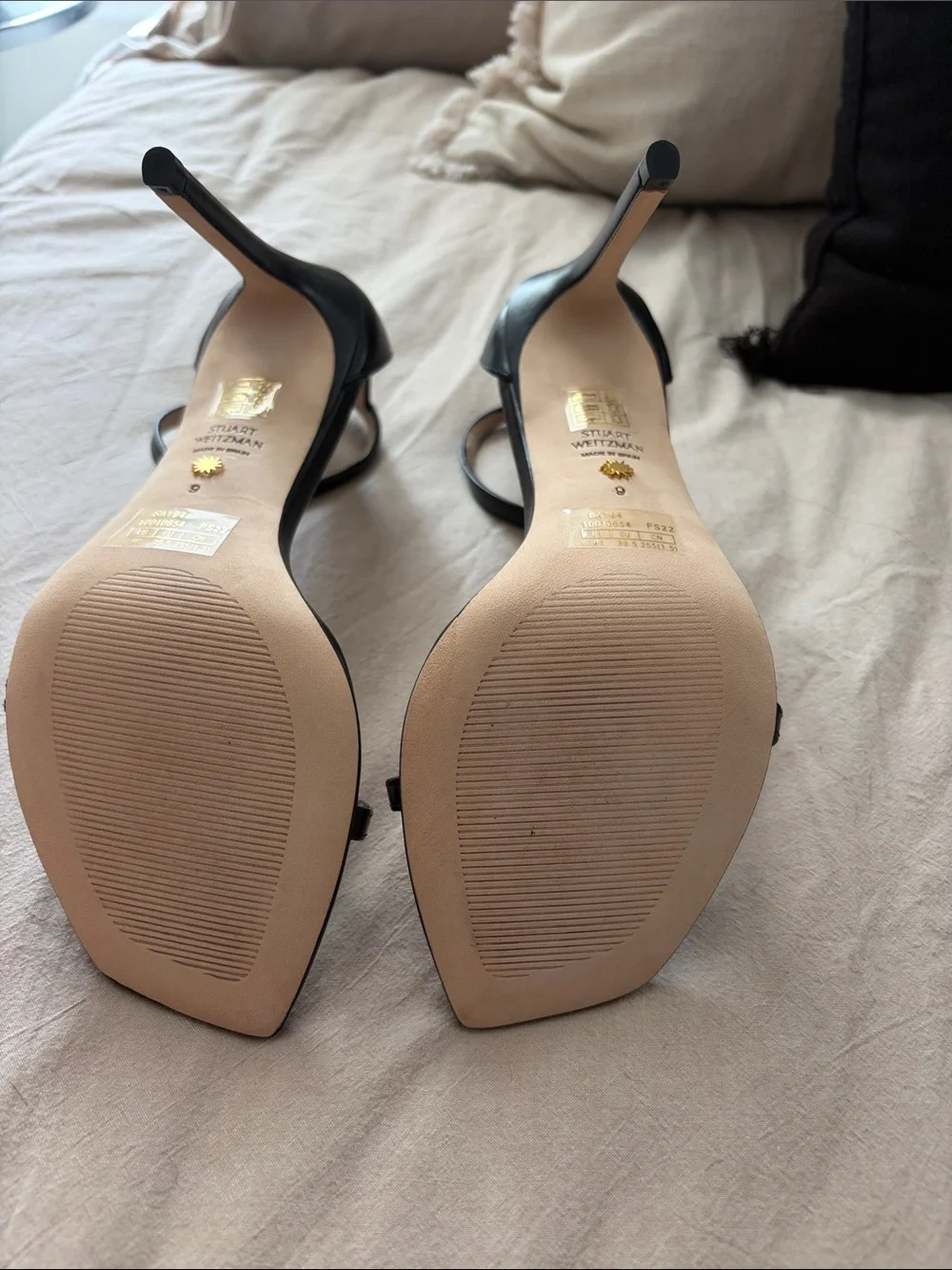 Stuart Weitzman Nudistcurve 100 Smooth Leather Heels - Picture 3 of 6